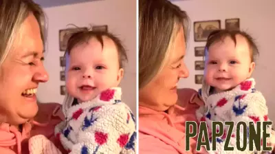 Baby's Hilarious Reaction to Mom's Return Leaves Dad in Stitches